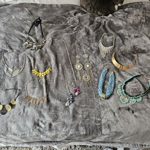 Lot of 12 fashion jewelry necklaces